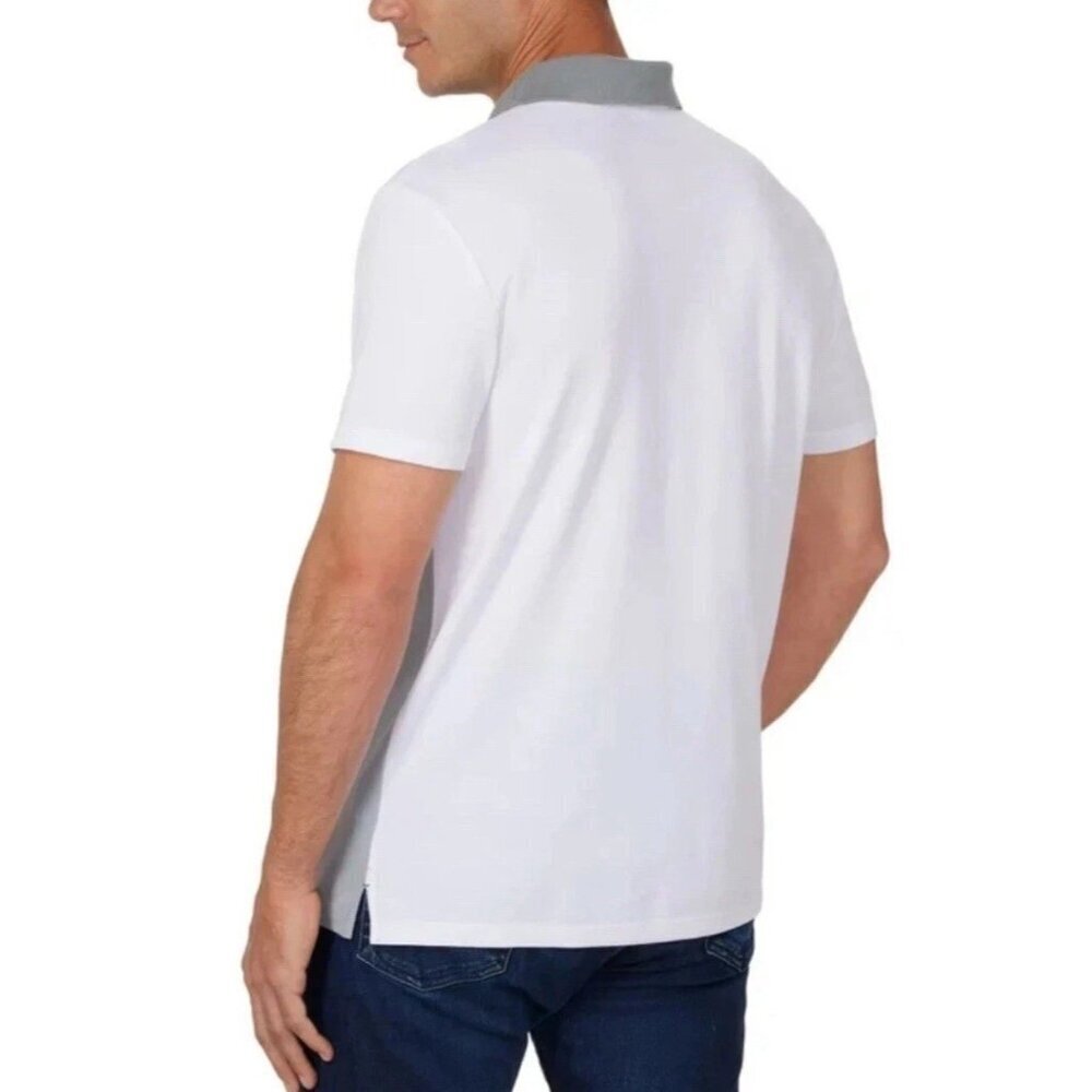 Calvin Klein Men's XXL Polo Shirt White Gray N0669 - Picture 2 of 10